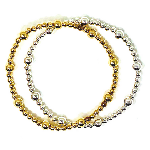 Stretch Bracelet Made With Gold Filled Beads
