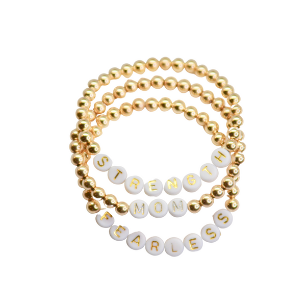 Personalized Gold Filled Bead Bracelet