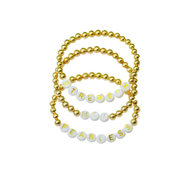 Personalized Gold Filled Bead Bracelet