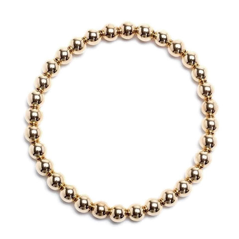 5mm Gold Filled Beaded Stretch Bracelets