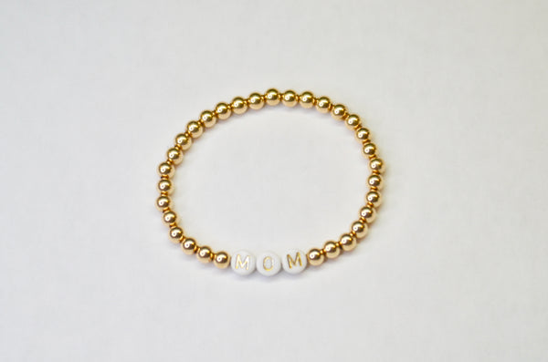 Personalized Gold Filled Bead Bracelet