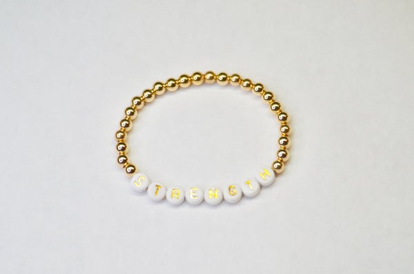 Personalized Gold Filled Bead Bracelet