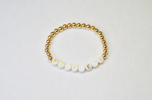 Personalized Gold Filled Bead Bracelet